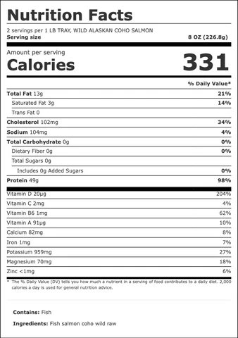 Vibrant Wild Alaska Coho Salmon Fillet Side