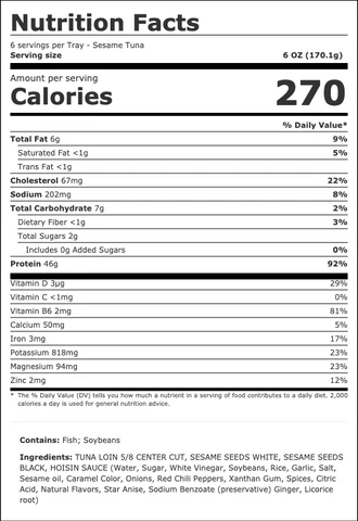 Tuna-Terrific Bundle Nutritional Facts